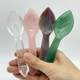 4 Types Coffee Spoon Carving Rose Quartz Green Aventurine Wholesale -Wholesale Crystals