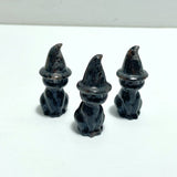 4 Types Halloween Ghost Cat Carving Wholesale Moss Agate Labradorite Yooperlite Yellow Calcite - Wholesale Crystals