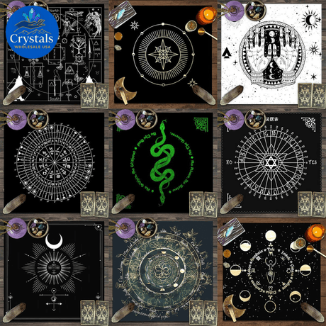 4 Zodiac Altar(1 - 1) Tarot Tablecloth - Wholesale Crystals