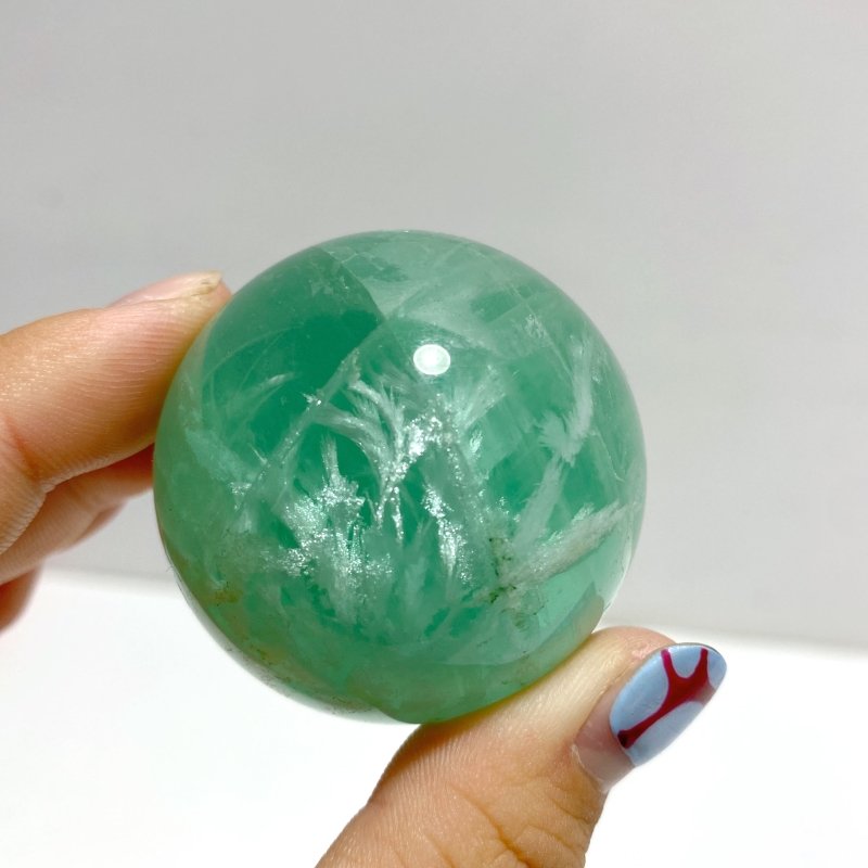 42 Pieces Beautiful Feather Fluorite Sphere Balls - Wholesale Crystals