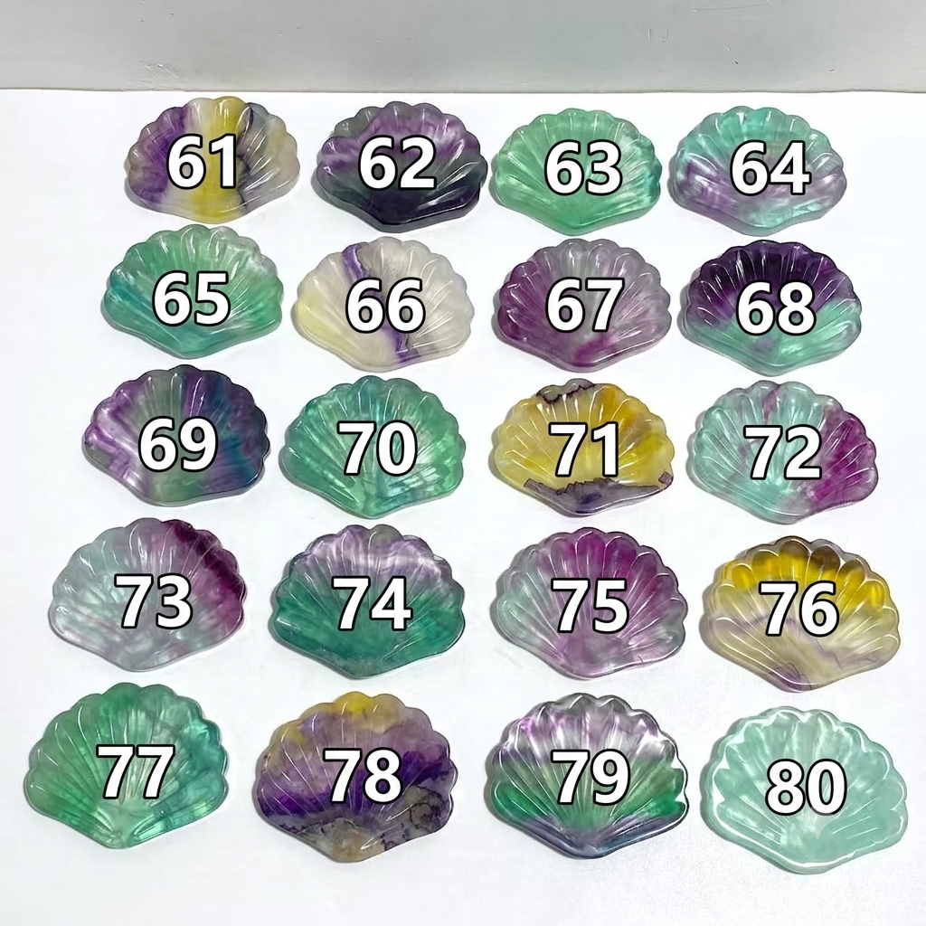 Rainbow Fluorite Shell Wholesale (No.61-80)
