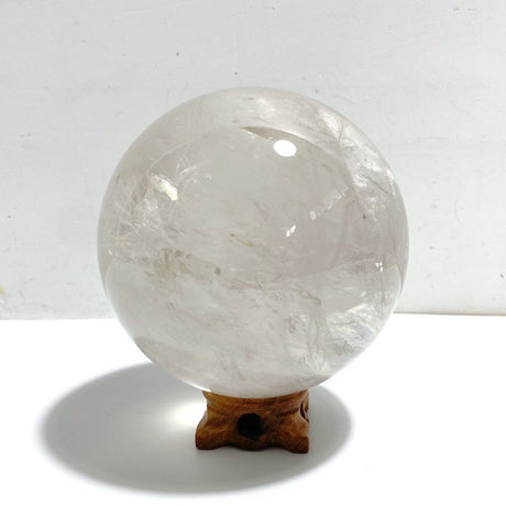 4.7in Large Clear Quartz Sphere With Rainbow - Wholesale Crystals