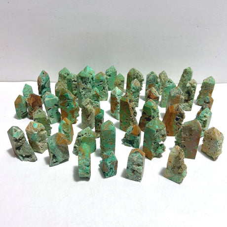 48 Pieces Indonesia Turquoise Druzy Geode Tower Points - Wholesale Crystals