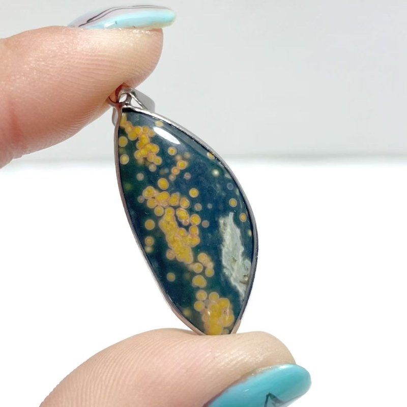 48 Pieces Vein Ocean Japser Pendant - Wholesale Crystals