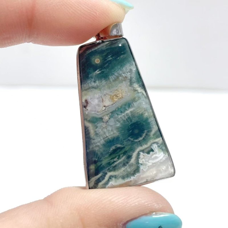 48 Pieces Vein Ocean Japser Pendant - Wholesale Crystals
