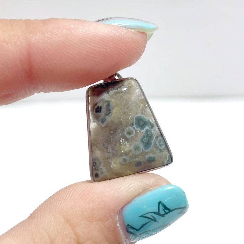 48 Pieces Vein Ocean Japser Pendant - Wholesale Crystals