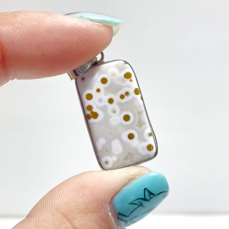 48 Pieces Vein Ocean Japser Pendant - Wholesale Crystals