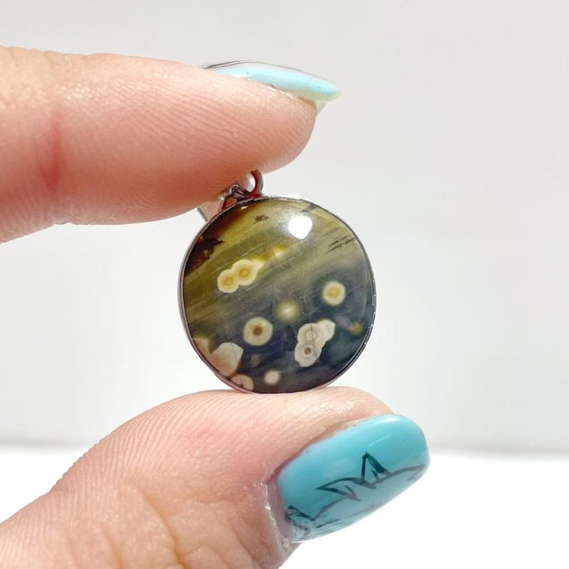 48 Pieces Vein Ocean Japser Pendant - Wholesale Crystals