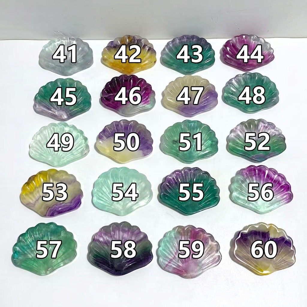 Rainbow Fluorite Shell Wholesale (No.41-60)