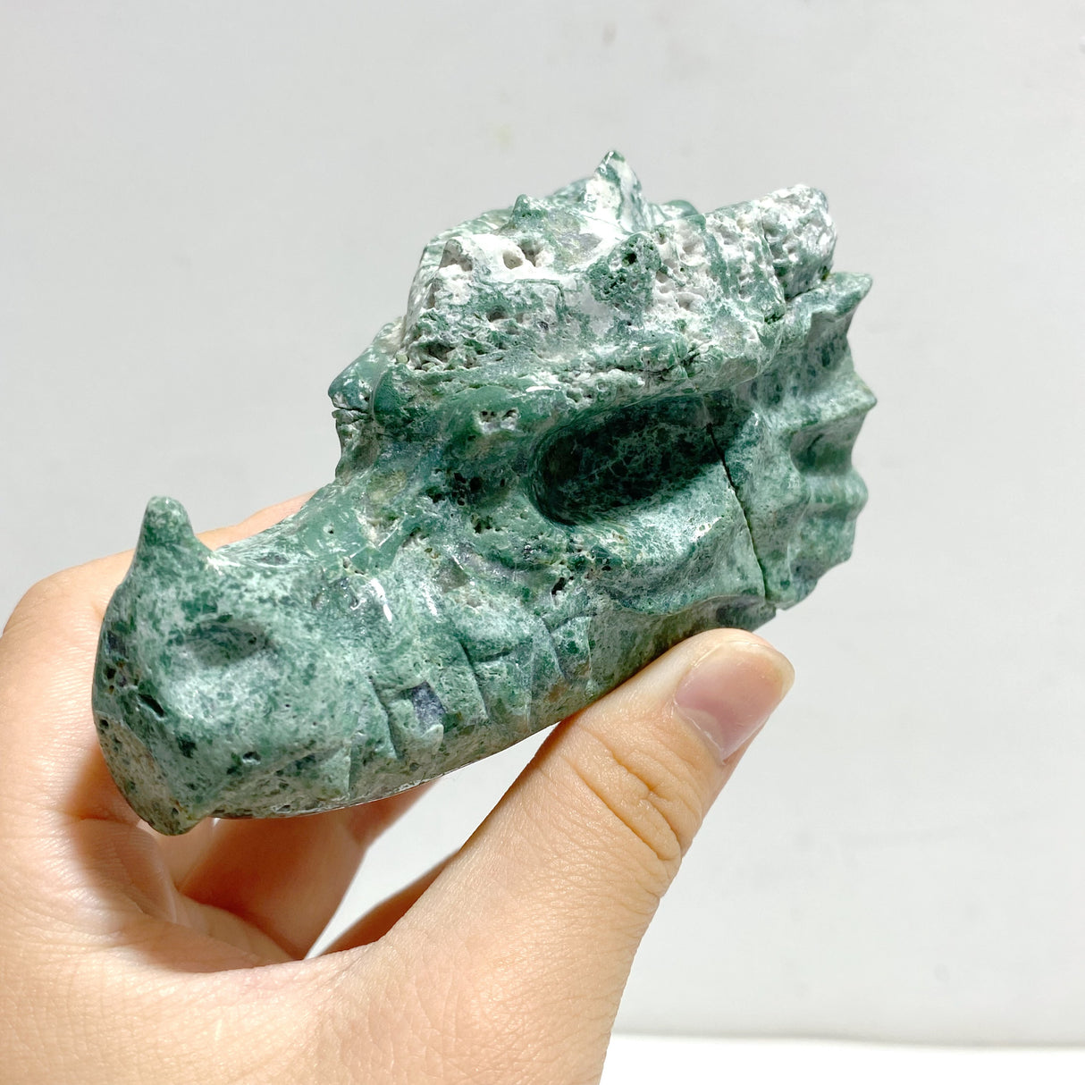9 Pieces Ocean Jasper Dragon Head Carving Closeout
