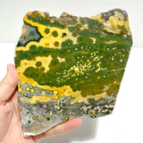 Unique 8th Vein Ocean Jasper Slab With Stand #4
