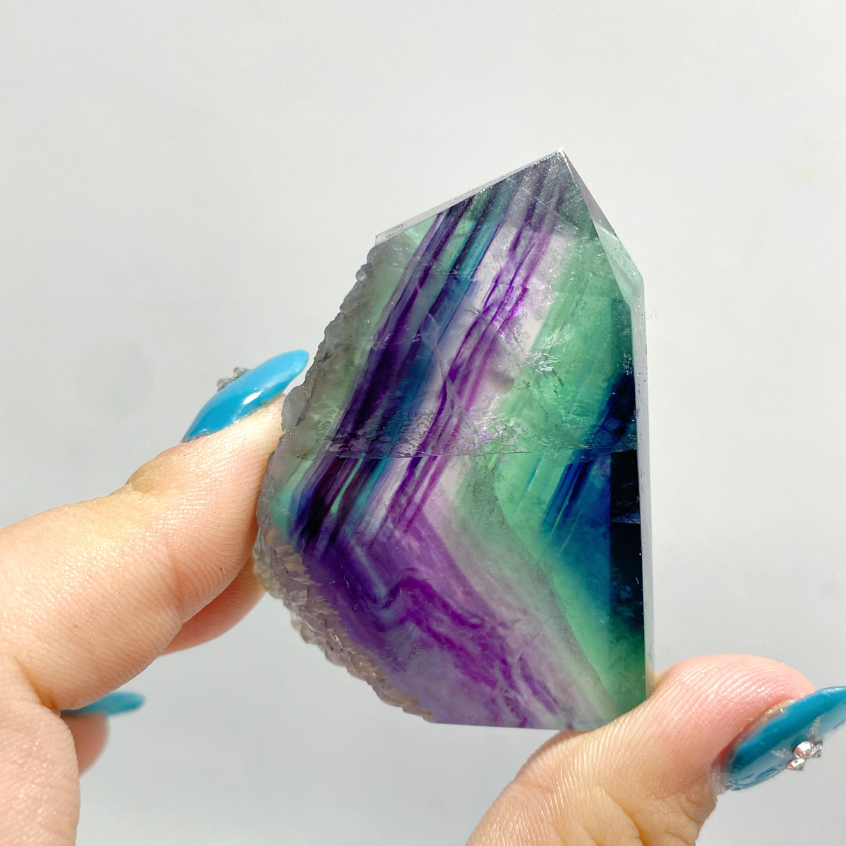 42 Pieces Rainbow Fluorite Raw Side Tower