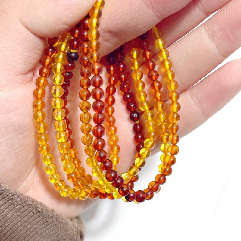 4mm Mini Beads Amber Bracelets Wholesale - Wholesale Crystals