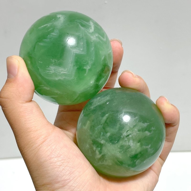 5 - 6.5CM Green Fluorite Sphere Wholesale - Wholesale Crystals