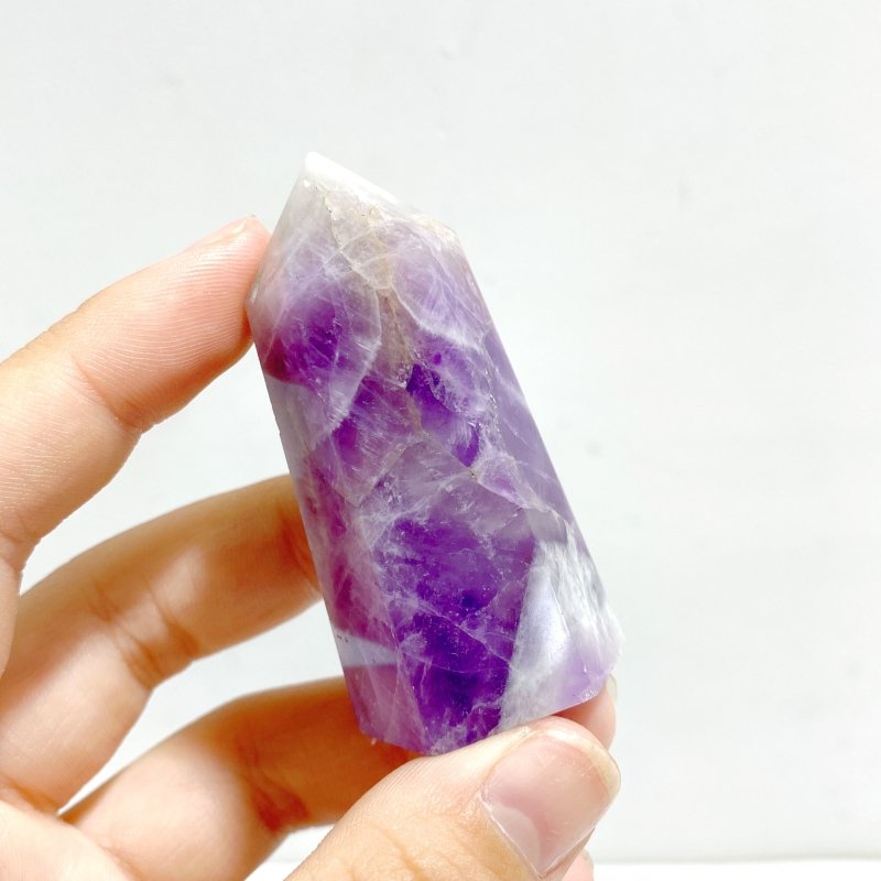 5 - 9CM Fat Chevron Amethyst Tower Wholesale - Wholesale Crystals