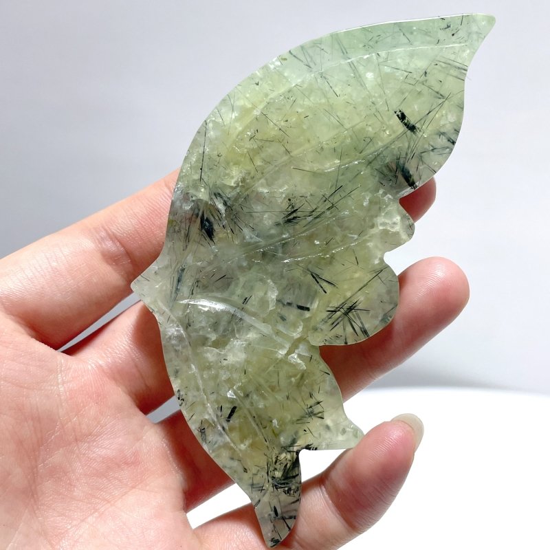 5 Pairs Beautiful Prehnite Butterfly Wing With Stand - Wholesale Crystals