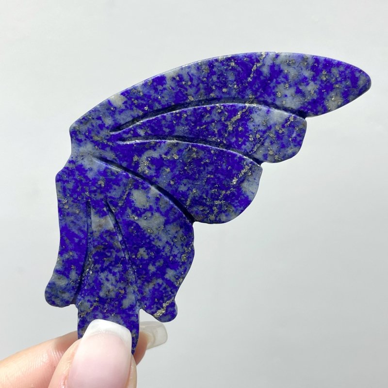 5 Pairs Small Lapis Lazuli Butterfly Wing Carving With Stand - Wholesale Crystals