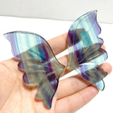 5 Pairs Symmetry Butterfly Wing With Stand Fluorite - Wholesale Crystals