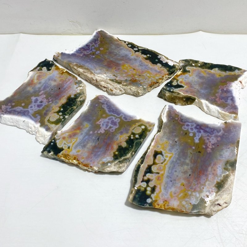 5 Pieces 8th Vein Ocean Jasper Slab -Wholesale Crystals