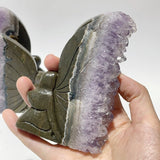 5 Pieces Amethyst Cluster Butterfly Fairy Carving - Wholesale Crystals