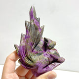 5 Pieces Atlantisite Nine - tailed Foxes Carving (With Crack) - Wholesale Crystals