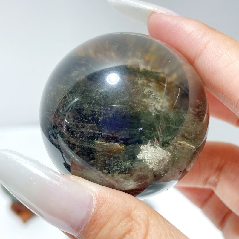 5 Pieces Beautiful Garden Quartz Sphere - Wholesale Crystals