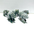 5 Pieces Beautiful Moss Agate Bear Carving - Wholesale Crystals
