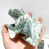5 Pieces Beautiful Moss Agate Bear Carving - Wholesale Crystals