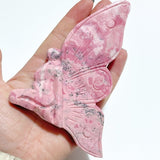 5 Pieces Beautiful Rhodochrosite Butterfly Fairy Carving - Wholesale Crystals
