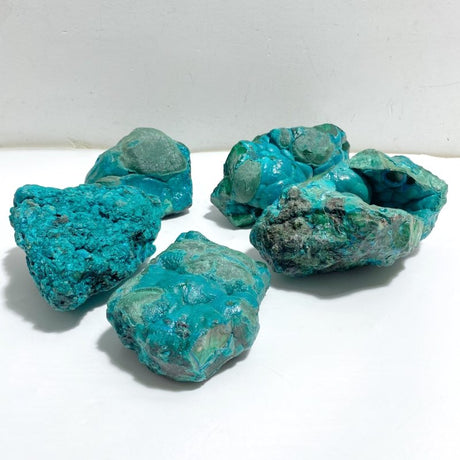 5 Pieces Chrysocolla Mixed Malachite Specimen -Wholesale Crystals