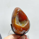 5 Pieces Geode Druzy Eggs Carving With Stand - Wholesale Crystals