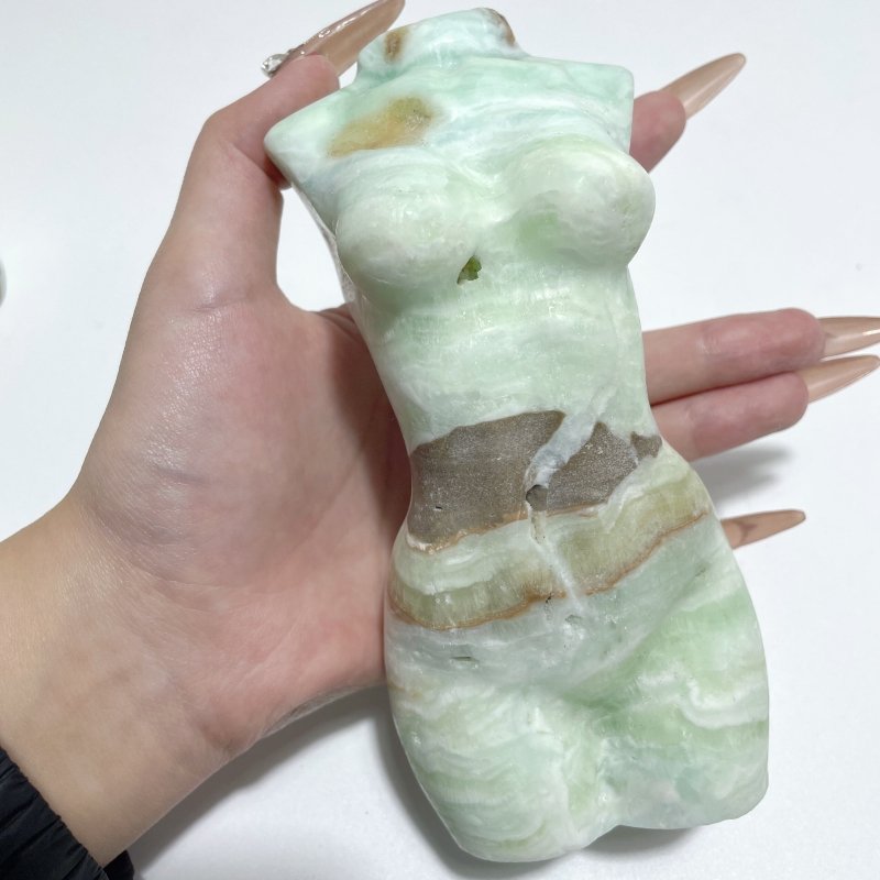 5 Pieces Green Calcite Goddess Carving - Wholesale Crystals