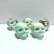 5 Pieces Green Calcite Skull Carving - Wholesale Crystals