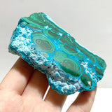 5 Pieces High Quality Small Chrysocolla Mixed Malachite Slab Specimen 4 - Wholesale Crystals