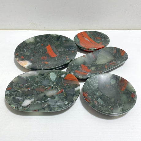 5 Pieces Large Africa Blood Stone Plates -Wholesale Crystals