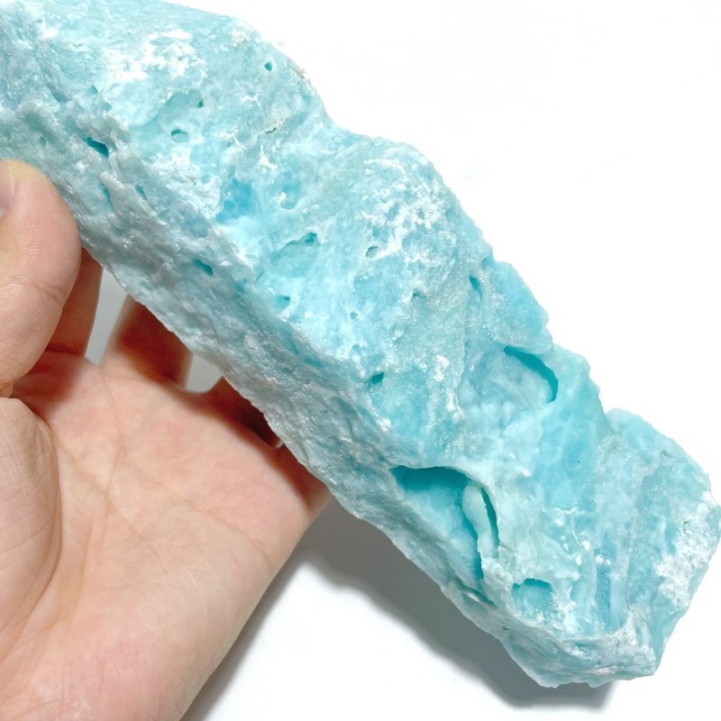 5 Pieces Large Blue Hemimorphite Four - Sided Tower Point Raw Side - Wholesale Crystals