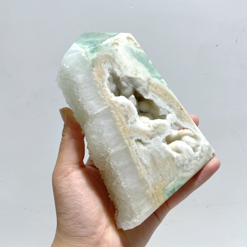 5 Pieces Large Fluorite Druzy Geode Tower - Wholesale Crystals