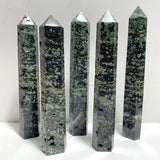 5 Pieces Large Green Sea Jasper Druzy Geode Points - Wholesale Crystals