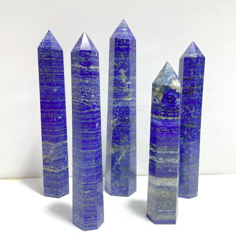 5 Pieces Large Lapis Lazuli Tower - Wholesale Crystals