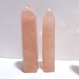 5 Pieces Large Madagascar Deep Pink Rose Quartz Points - Wholesale Crystals
