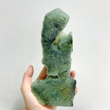 5 Pieces Large Natural Prehnite Tower Raw Side -Wholesale Crystals