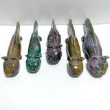 5 Pieces Large Ocean Jasper Newt Carving - Wholesale Crystals