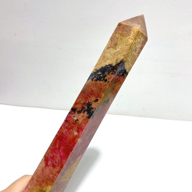 5 Pieces Large Rhodonite Points - Wholesale Crystals