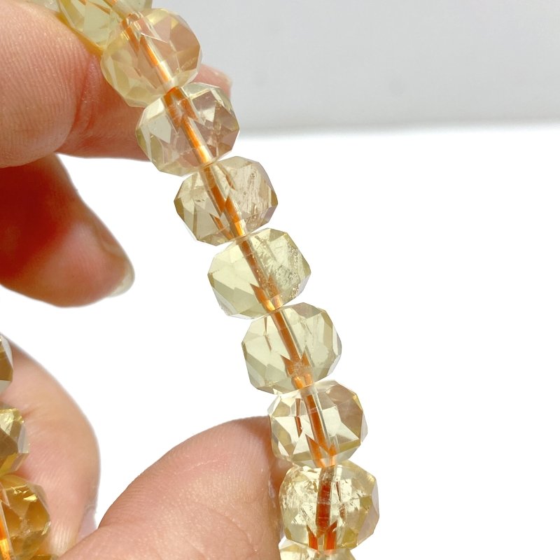 5 Pieces Multi - faceted Citrine Bracelets - Wholesale Crystals