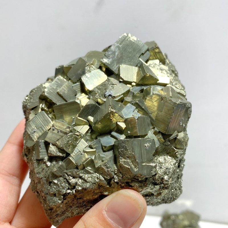 5 Pieces Raw Pyrite Mixed Calcite Specimen Mineral - Wholesale Crystals