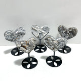 5 Pieces Sphalerite Heart With Stand - Wholesale Crystals