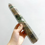 5 Pieces Tall Green Stripe Jasper Point 4 -Wholesale Crystals