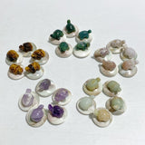 5 Types Mini Turtle On The Shell Fossil Wholesale Moss Agate Tiger Eye - Wholesale Crystals