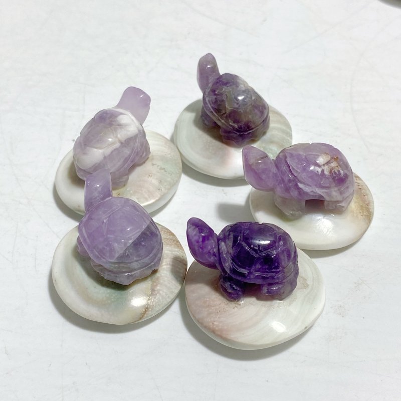 5 Types Mini Turtle On The Shell Fossil Wholesale Moss Agate Tiger Eye - Wholesale Crystals