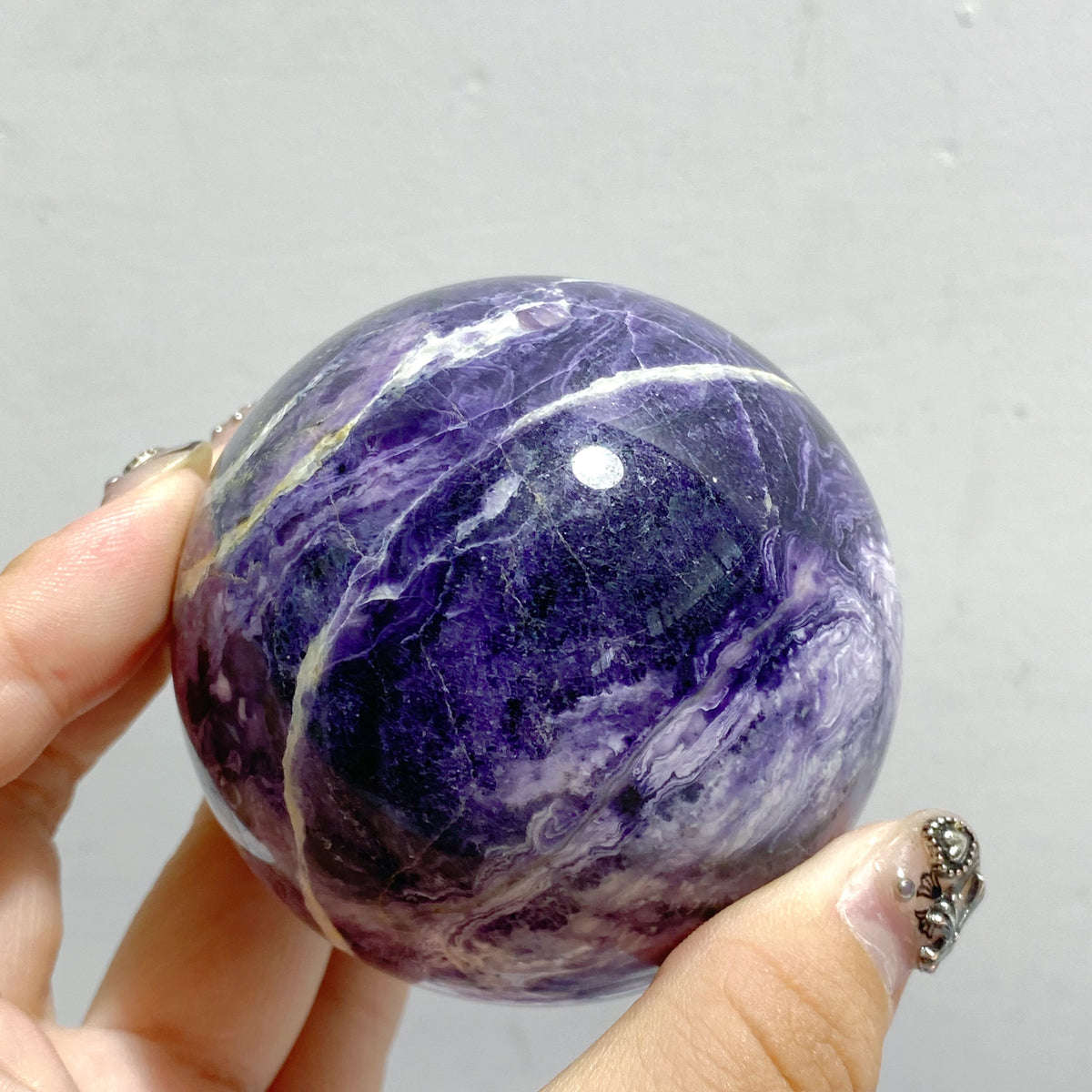 27 Pieces Purple Stripe Jasper Spheres